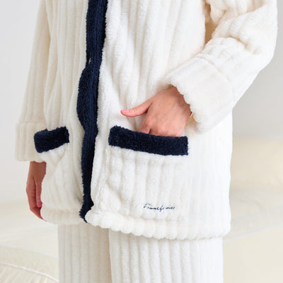 Warm Fleece Pajamas For Women White