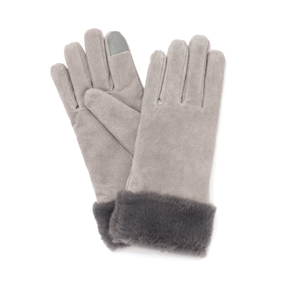 Suede Gloves Grey