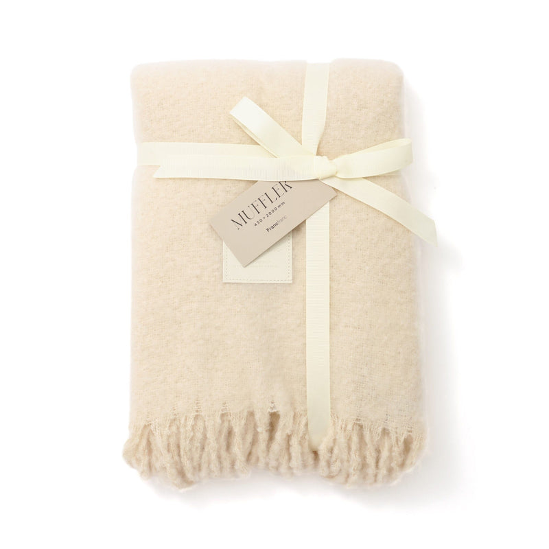 Mohair Like Scarf Ivory