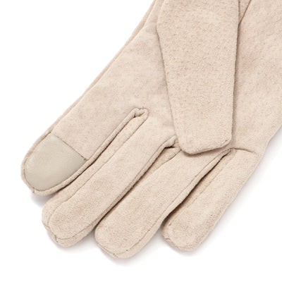 Suede Gloves Beige