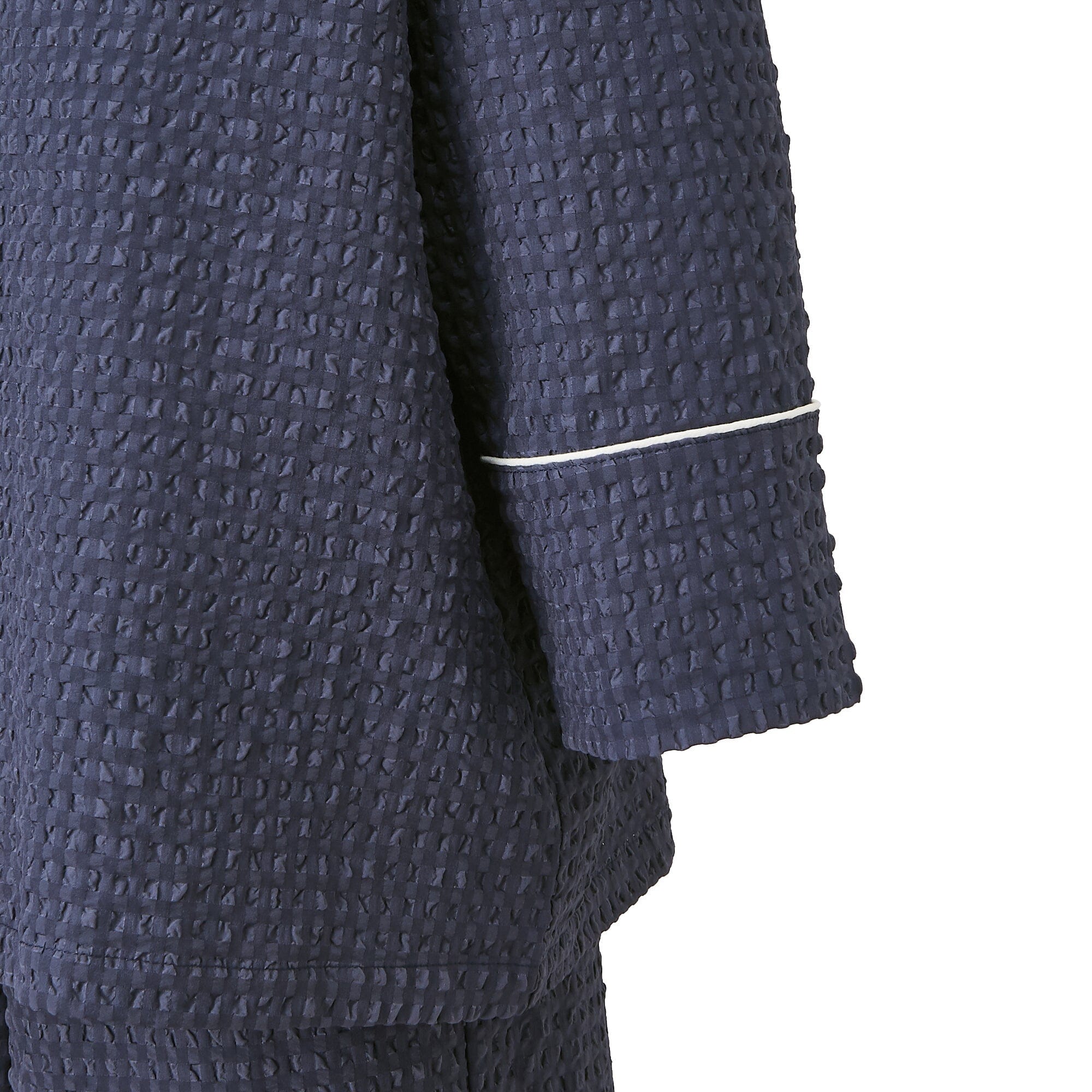 Logo Check Jacquard Pajamas With Embroidery Navy