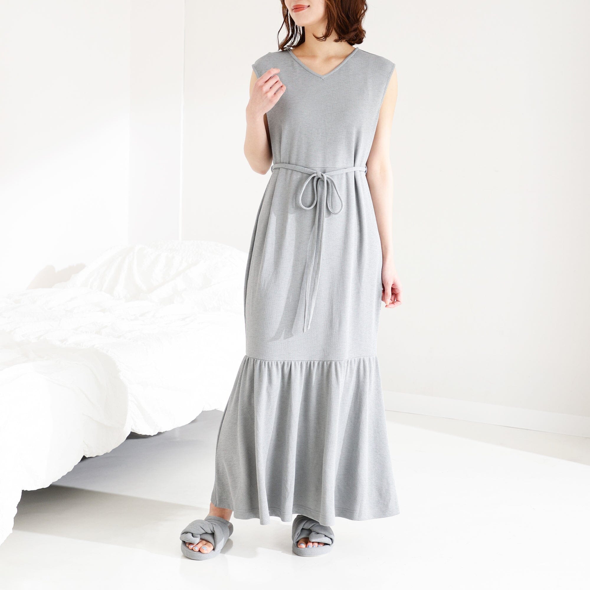 Ice Touch Rib One Piece Grey