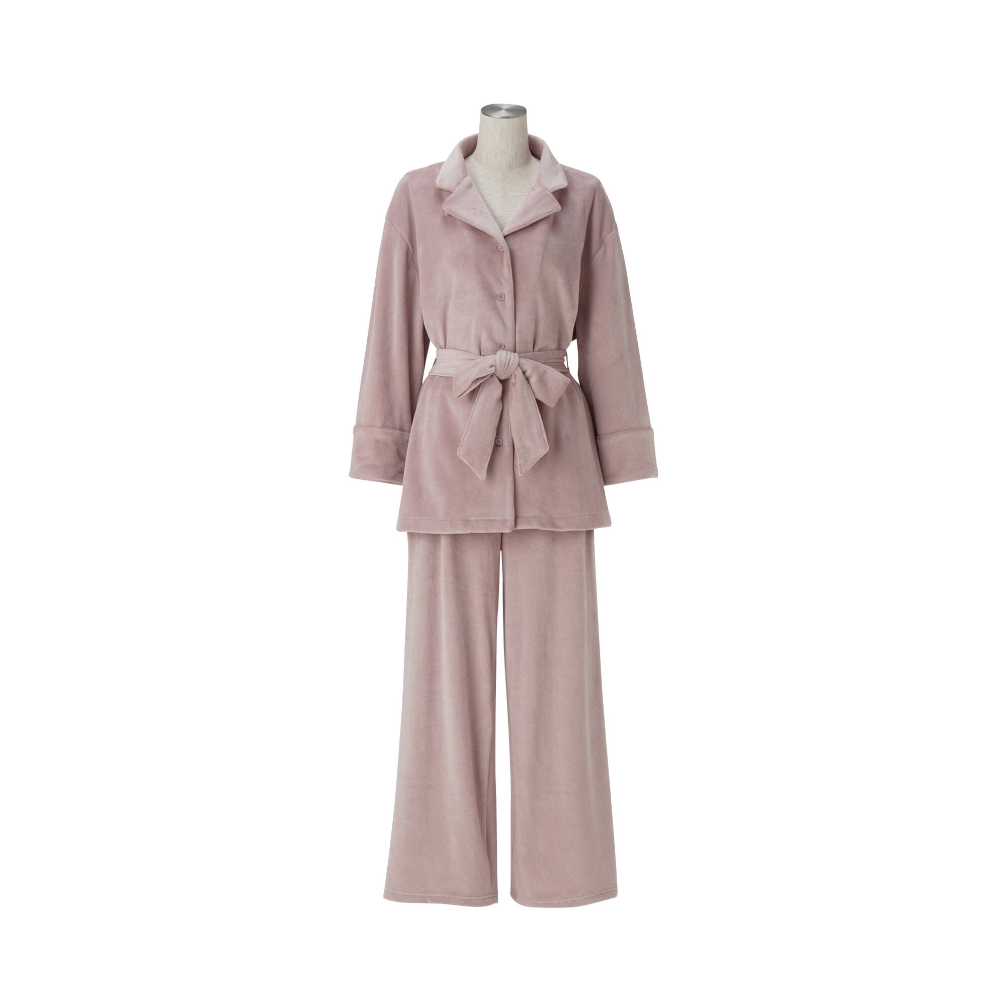 Hyaluronic Stretch Velour Pajama Pink