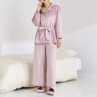 Hyaluronic Stretch Velour Pajama Pink