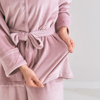 Hyaluronic Stretch Velour Pajama Pink