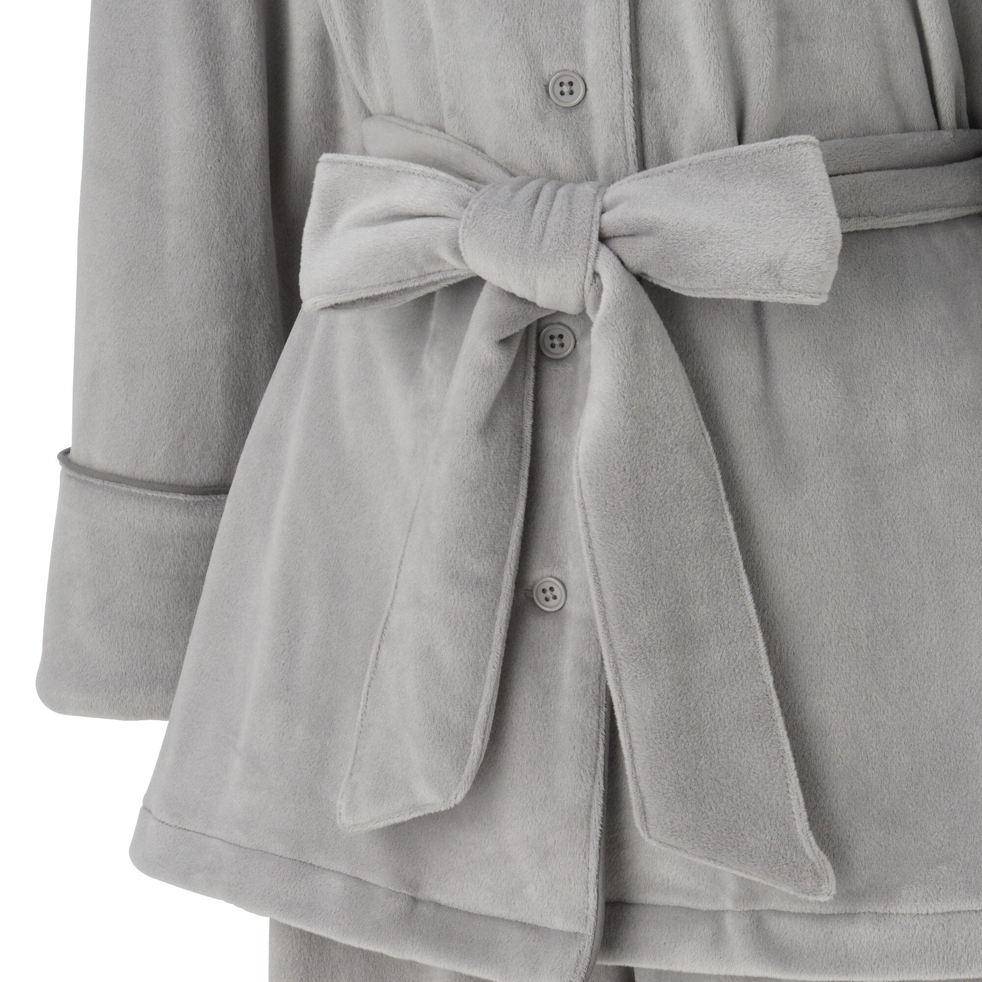 Hyaluronic Stretch Velour Pajama Gray