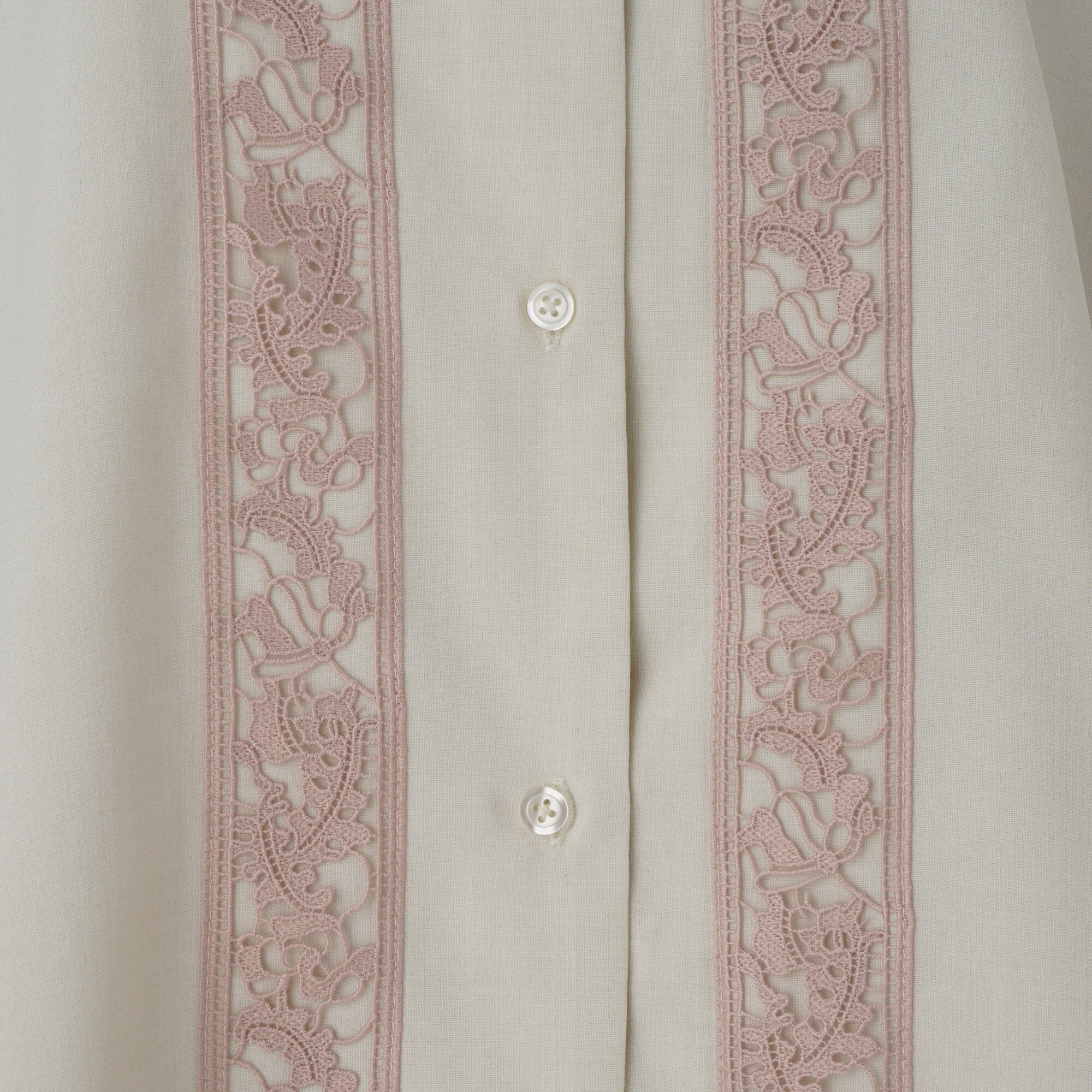 Temperature Control Lace Line Pajama Ivory