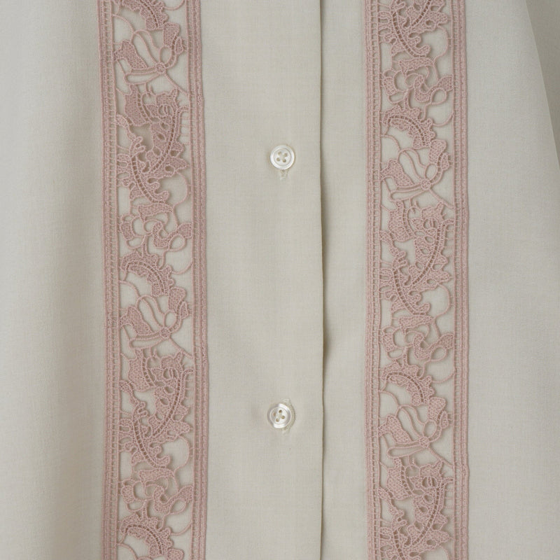 Temperature Control Lace Line Pajama Ivory