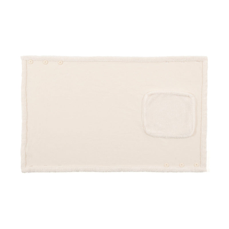 Reversible Warm Fleece 4-Way Poncho Small Ivory