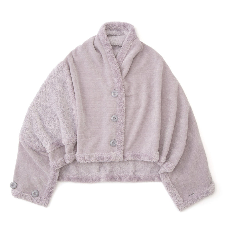 Reversible Warm Fleece 4-Way Poncho Small Gray