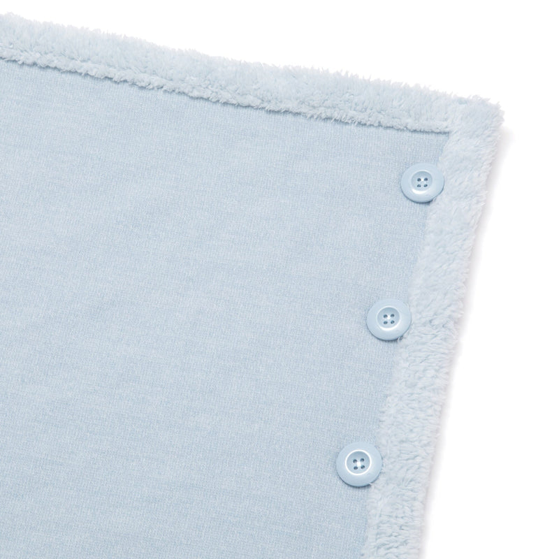 Reversible Warm Fleece 4-Way Poncho Small Light Blue
