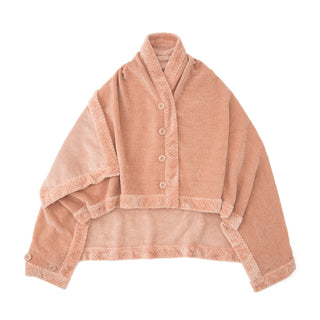 Reversible Warm Fleece 4-Way Poncho Large Pink