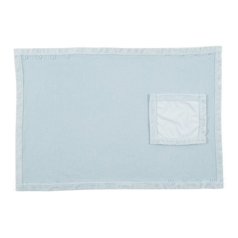 Reversible Warm Fleece 4-Way Poncho Large Light Blue