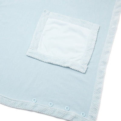 Reversible Warm Fleece 4-Way Poncho Large Light Blue