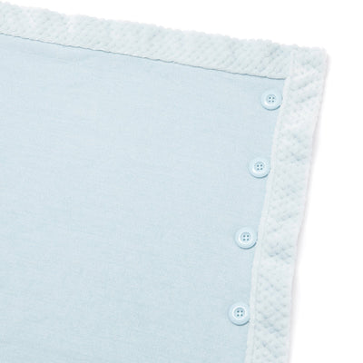 Reversible Warm Fleece 4-Way Poncho Large Light Blue