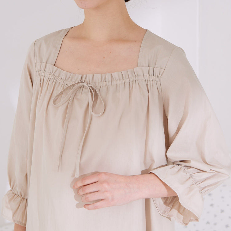 Moist Cotton Pajamas Light Beige