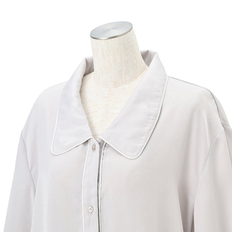 Temperature Control Satin Pajamas In Light Gray