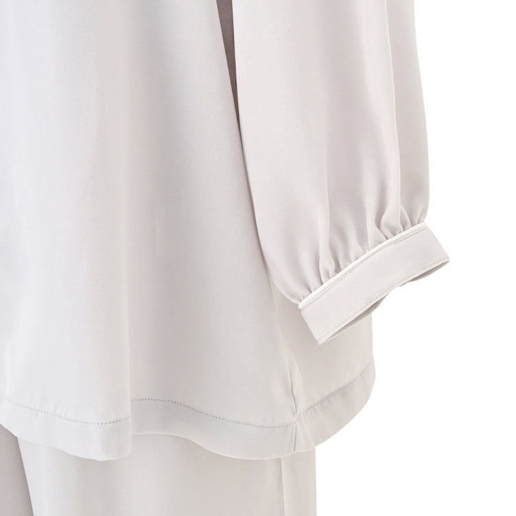 Temperature Control Satin Pajamas In Light Gray