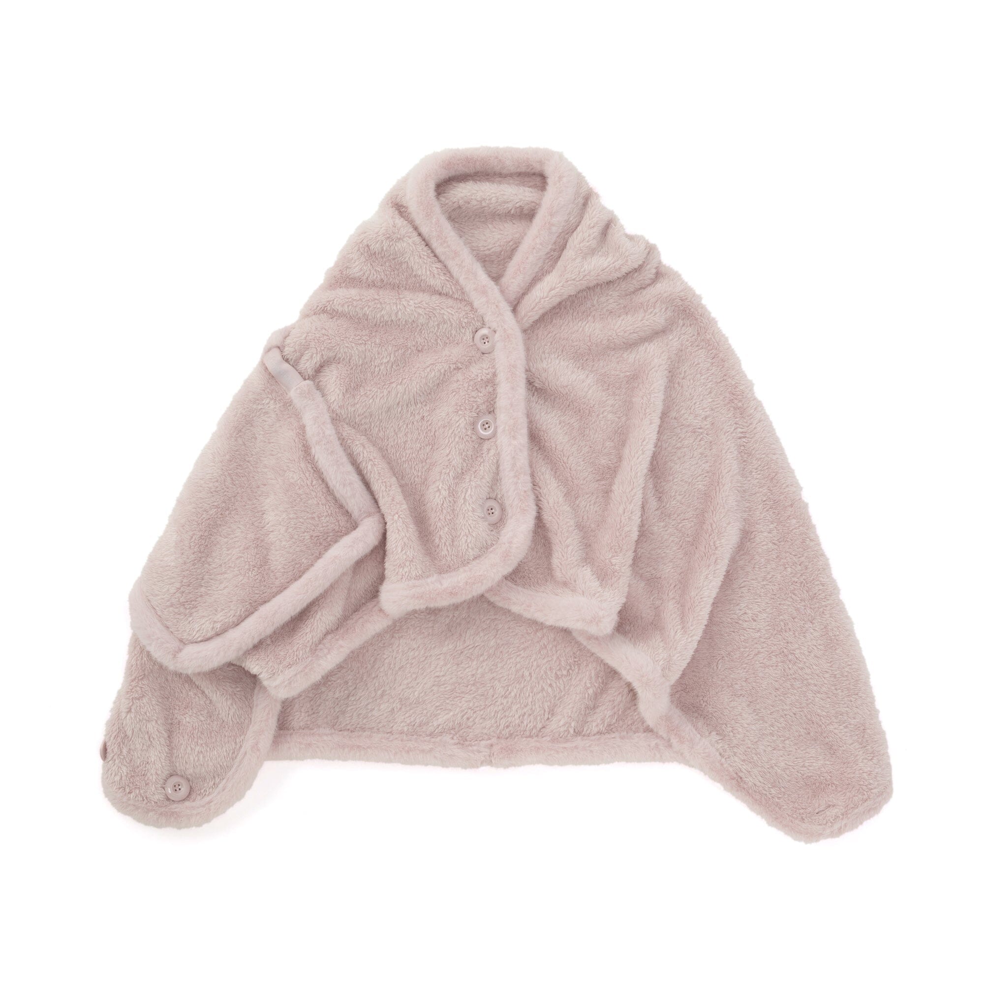 Warm Fleece 4Way Poncho Size S Pink