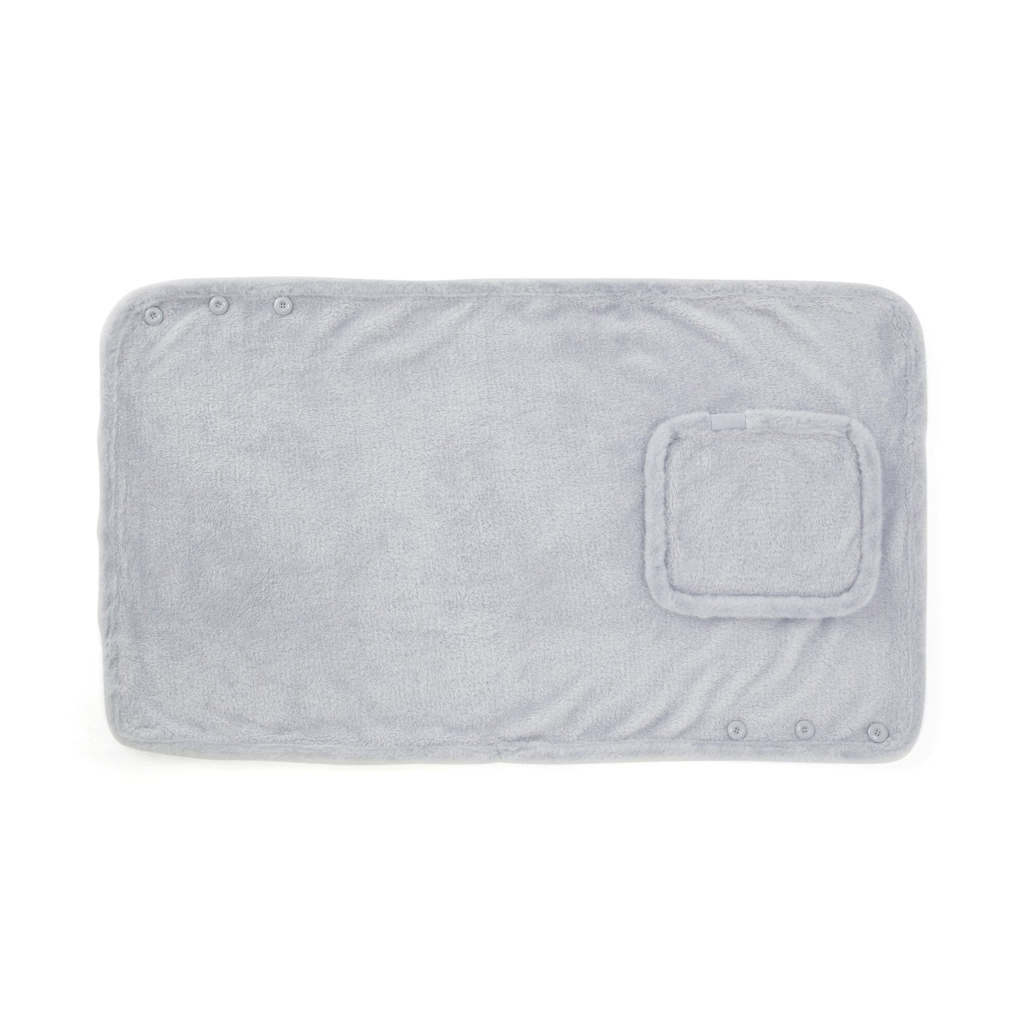 Warm Fleece 4Way Poncho Size S Light Blue