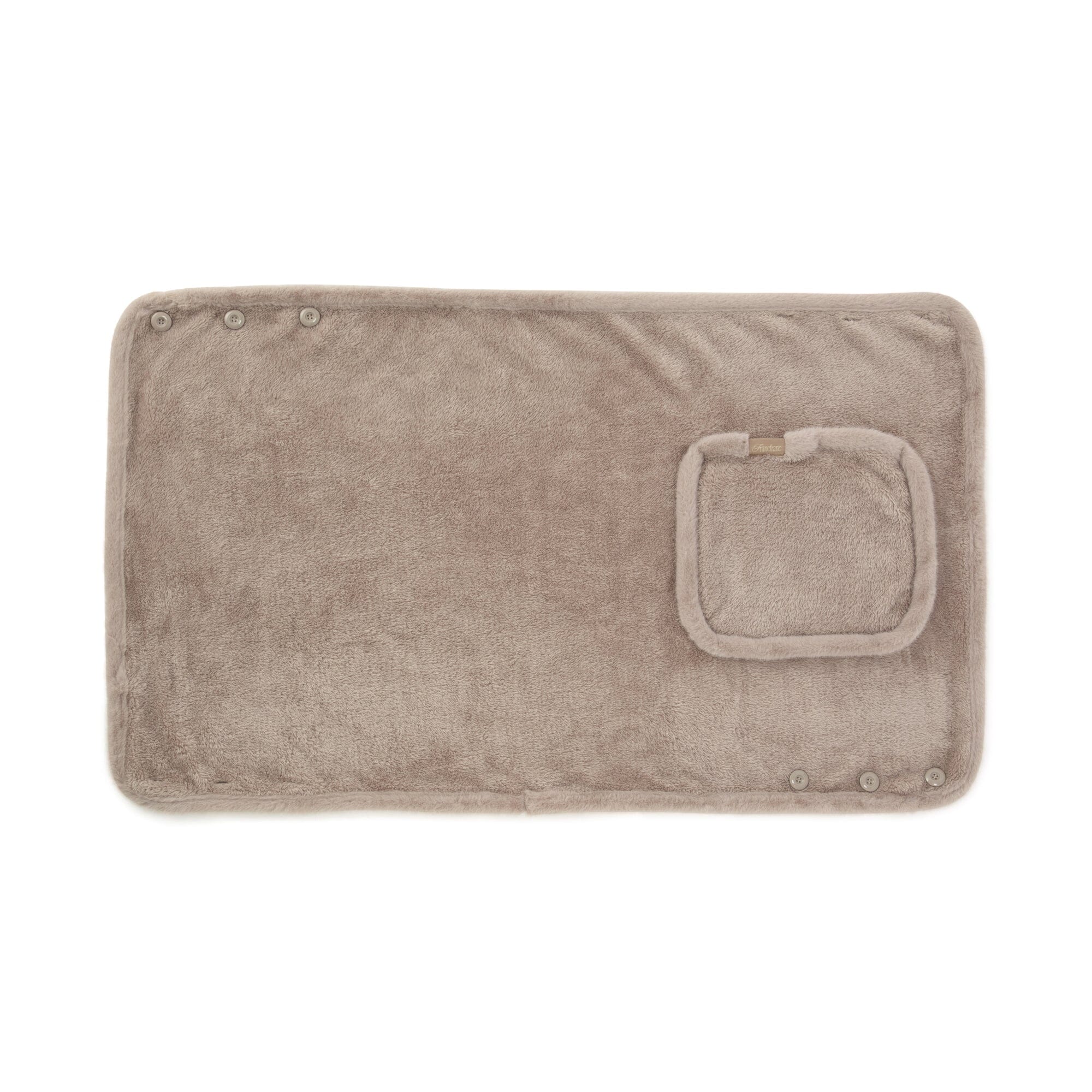 Warm Fleece 4Way Poncho Size S Greige