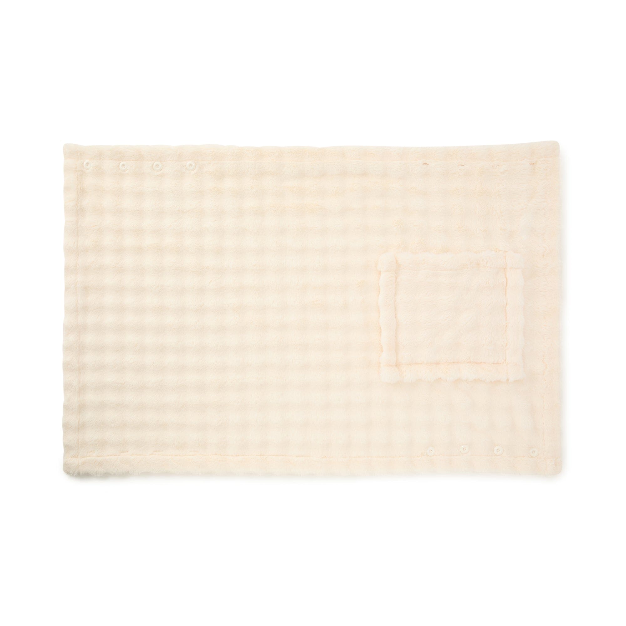 Eco Fur 4Way Poncho Size L Ivory