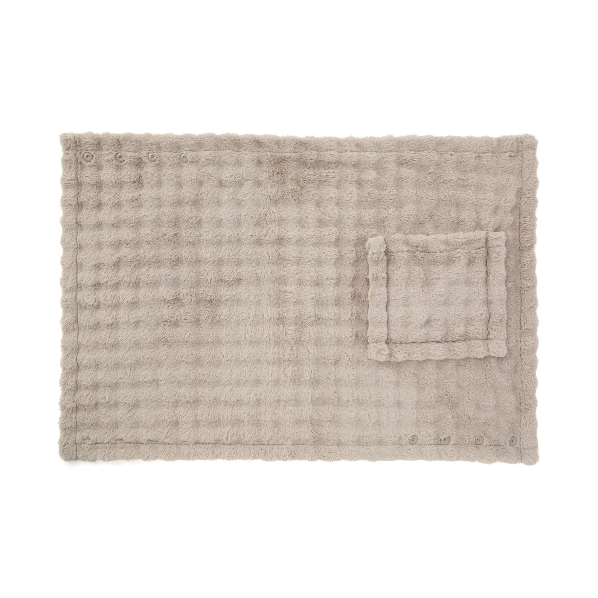 Eco Fur 4Way Poncho Size L Greige