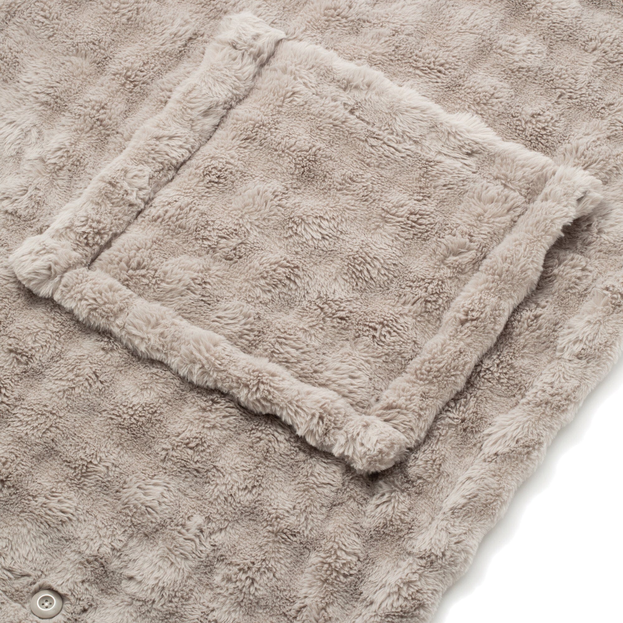 Eco Fur 4Way Poncho Size L Greige