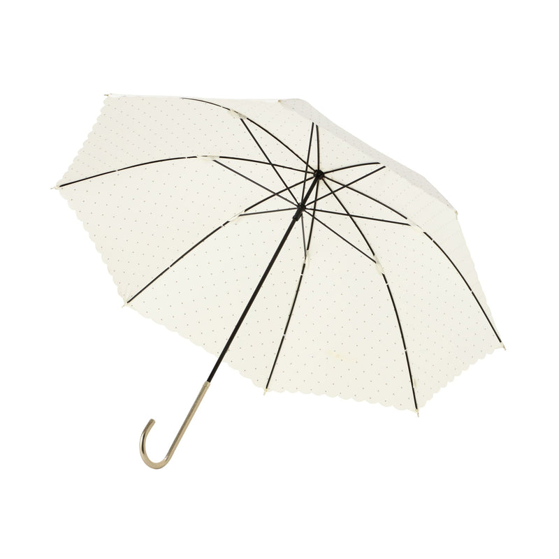 Dot Glitter Heat Cut Long Umbrella White