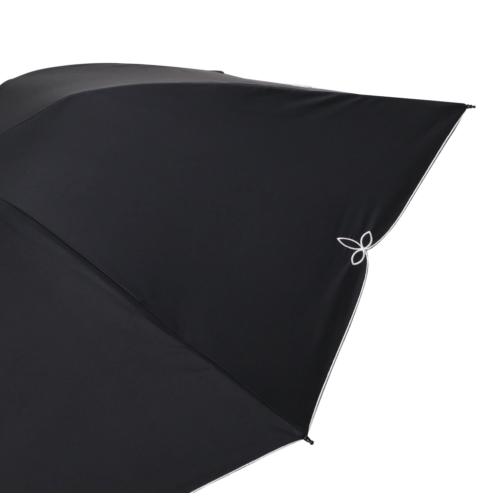 Blackout Birdcage Wide Scallop Folding Umbrella Black