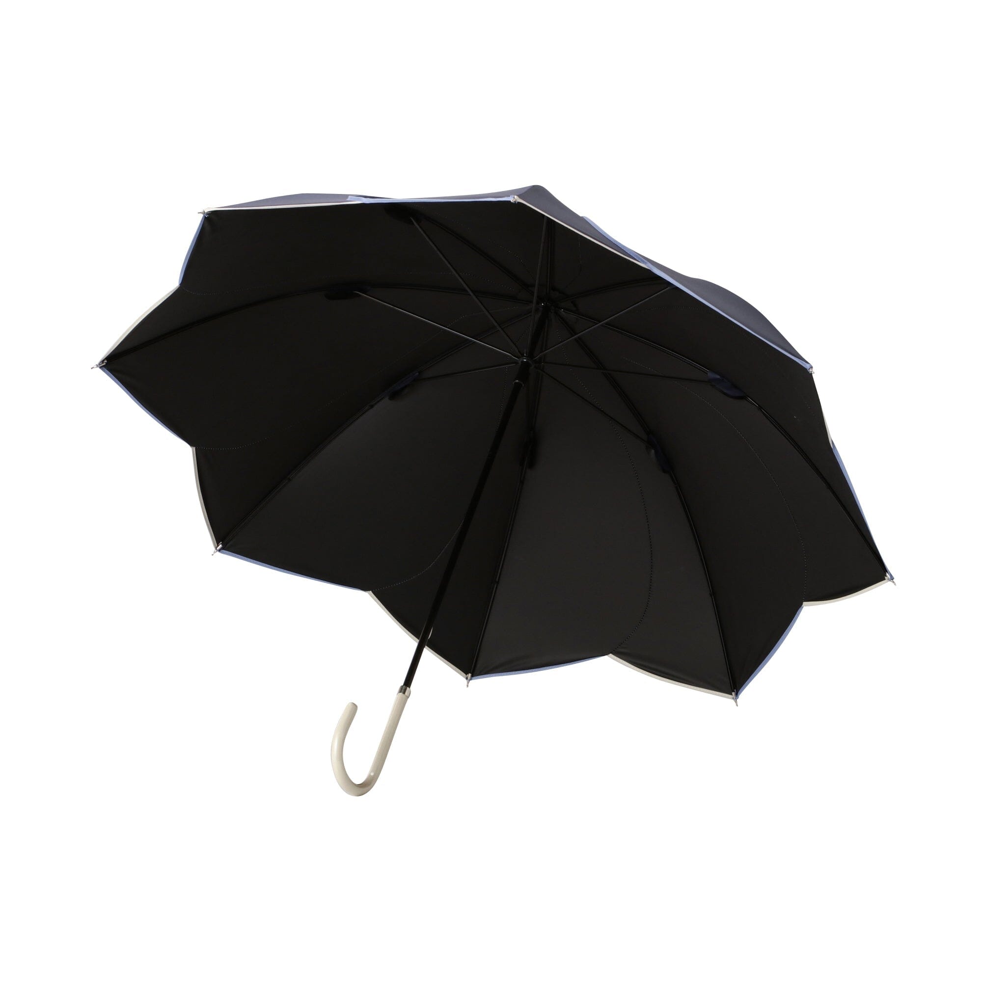 Bicolor Piping Long Umbrella 50cm Navy