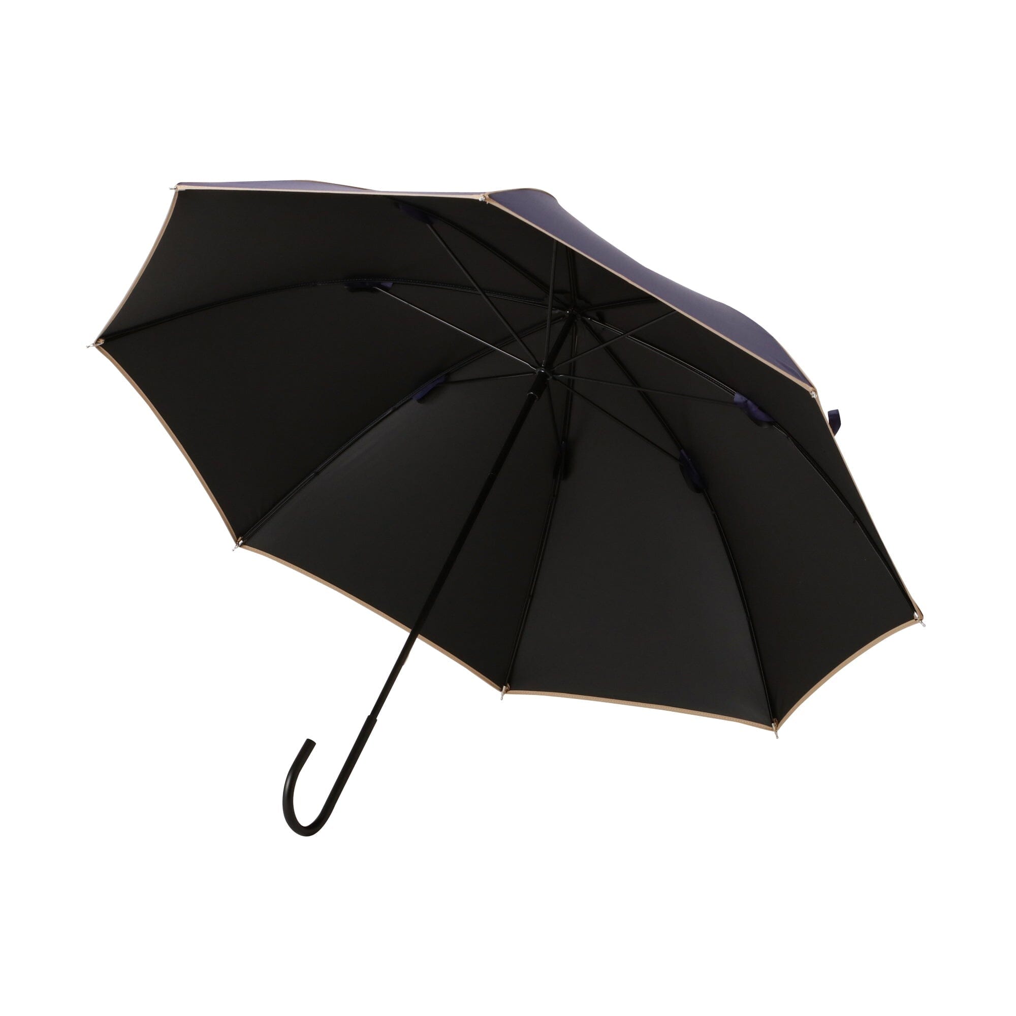 Blackout Piping Long Umbrella 50cm Navy