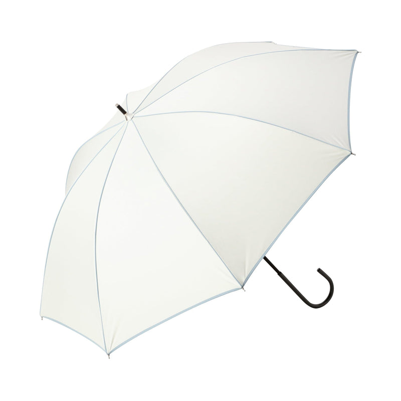Blackout Piping Long Umbrella 50cm White