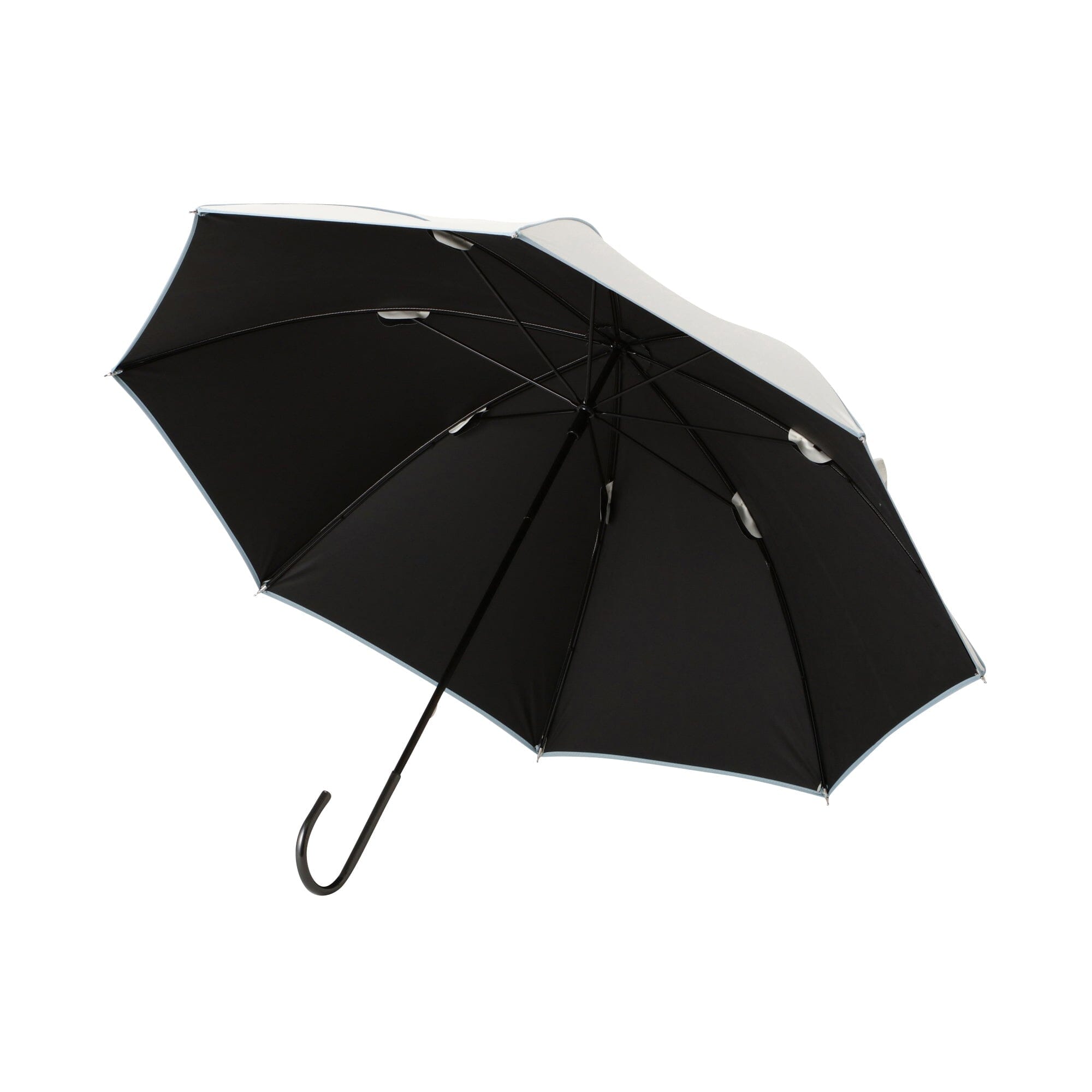 Blackout Piping Long Umbrella 50cm White