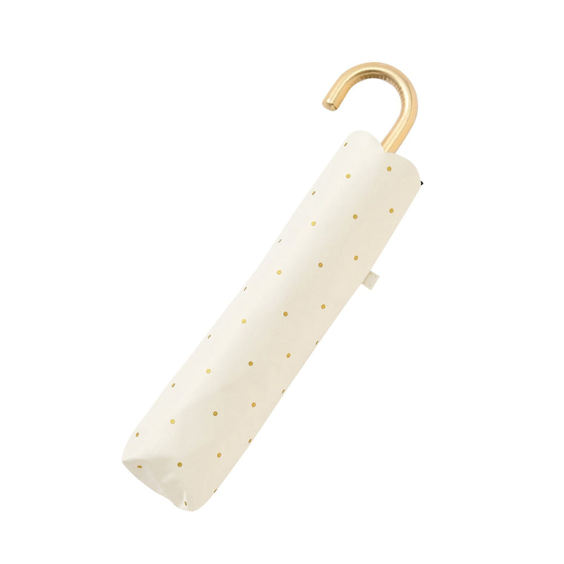 Dot Glitter Heat Cut Folding Umbrella 50Cm White (For Both Sunny And Rainy Days)
