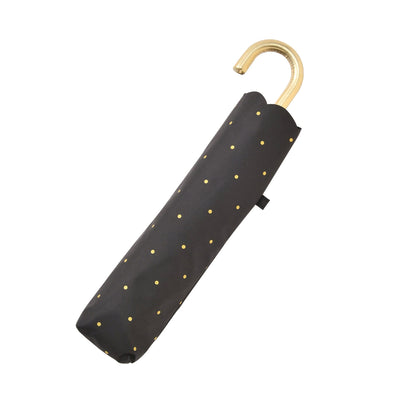 Dot Glitter Heat Cut Folding Umbrella 50Cm Black (For Both Sunny And Rainy Days)