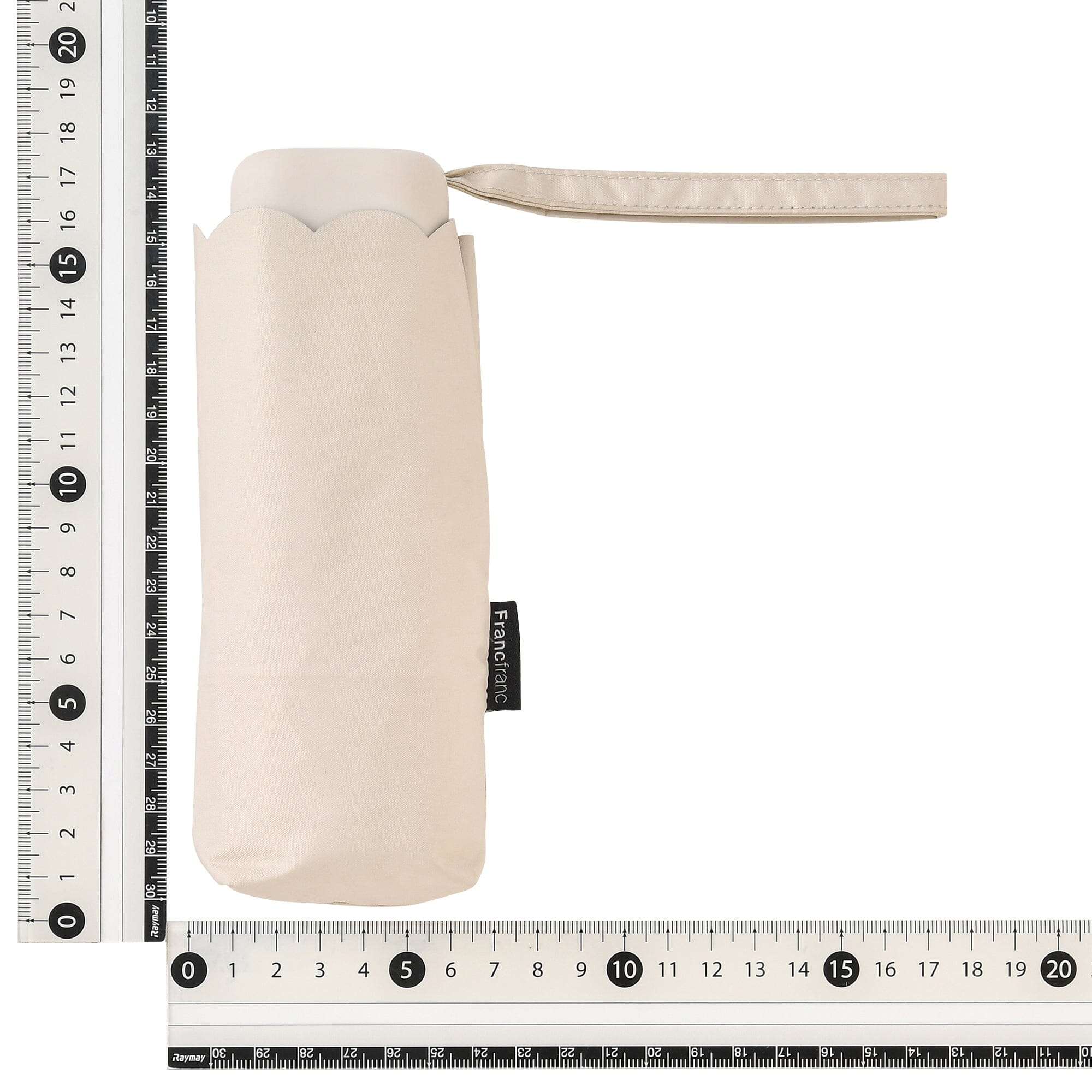 Compact Parasol Mini 47Cm Light Beige (For Both Sunny And Rainy Days)