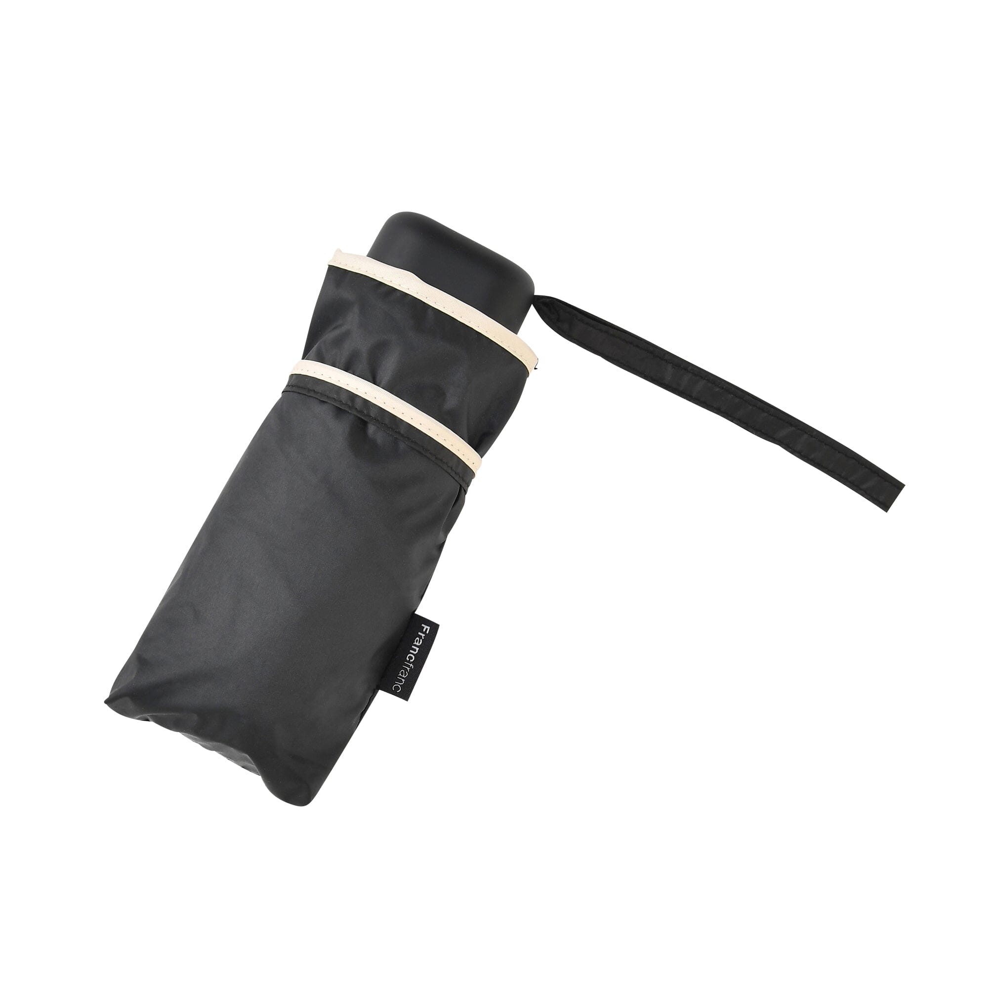 Compact Parasol Mini 47Cm Black (For Both Sunny And Rainy Days)