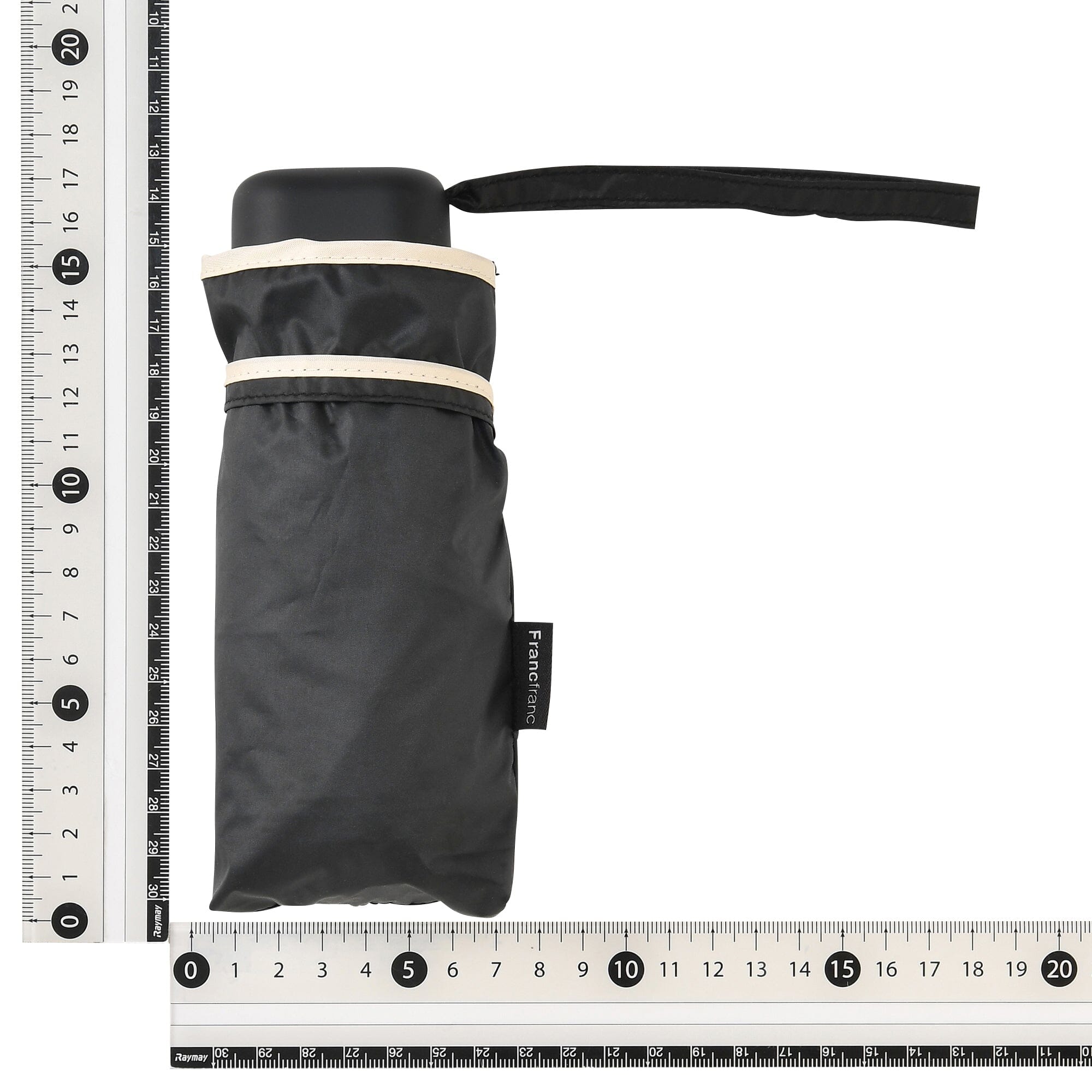 Compact Parasol Mini 47Cm Black (For Both Sunny And Rainy Days)