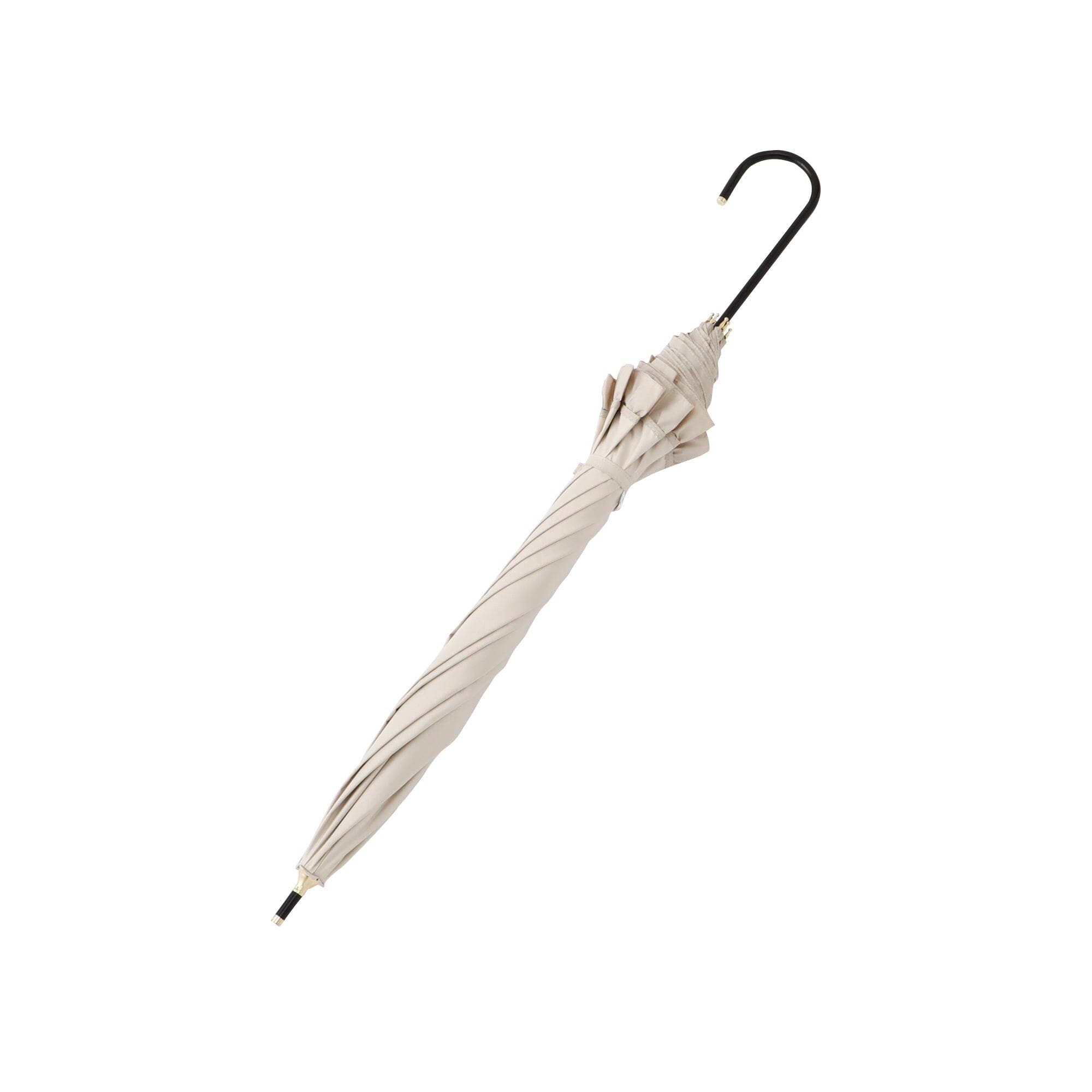 Classic Frill Long Umbrella 50Cm Beige (For Both Sunny And Rainy Days)