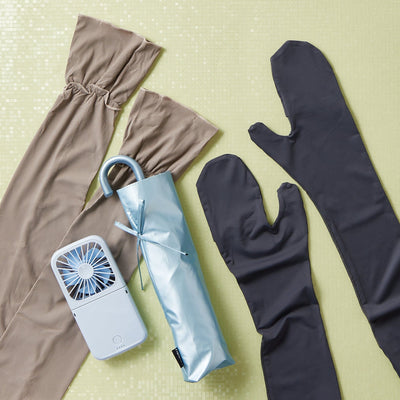 Ribbon Folding Umbrella 50CM  (For Both Sunny And Rainy Days) Light Blue