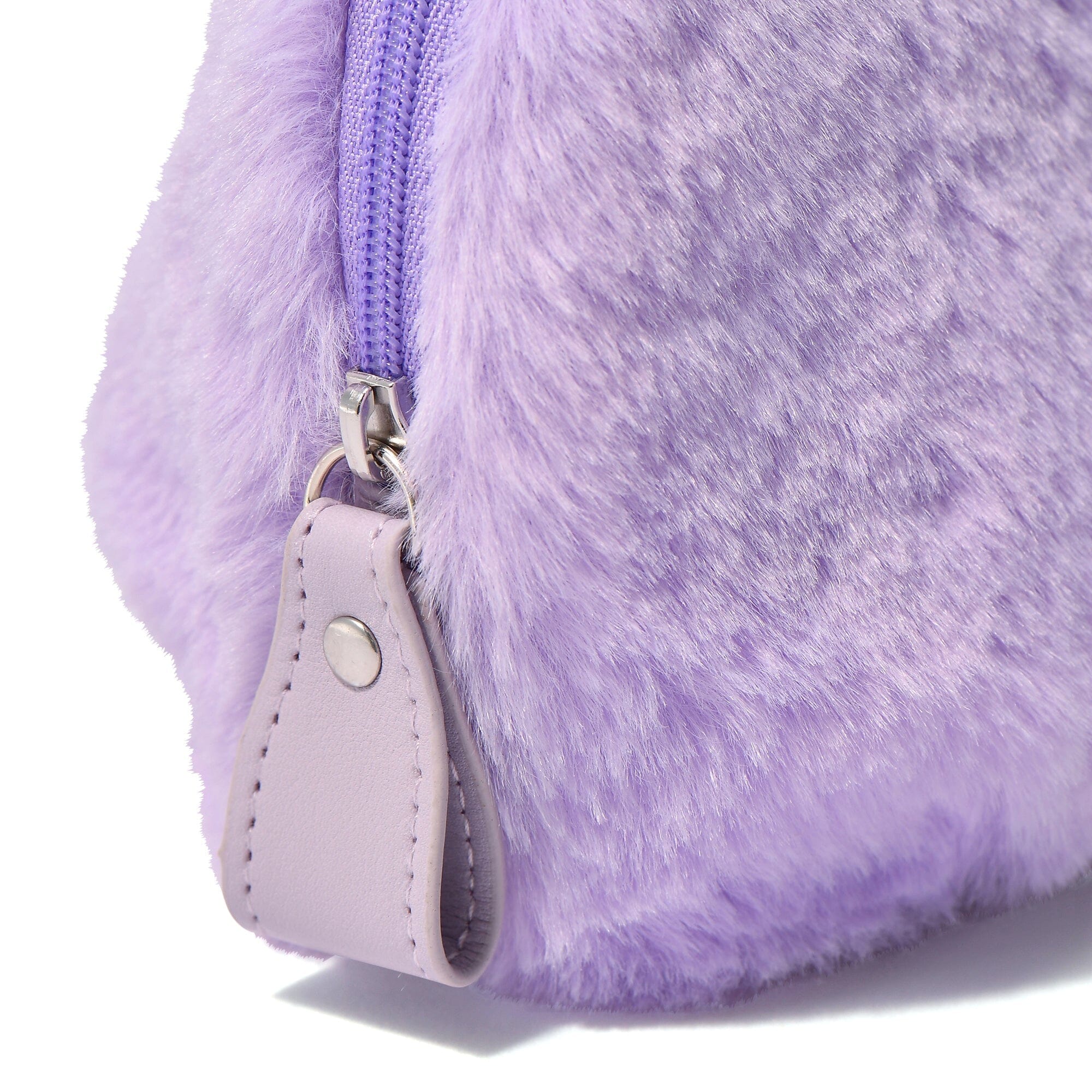 Fur Round Pouch  Purple