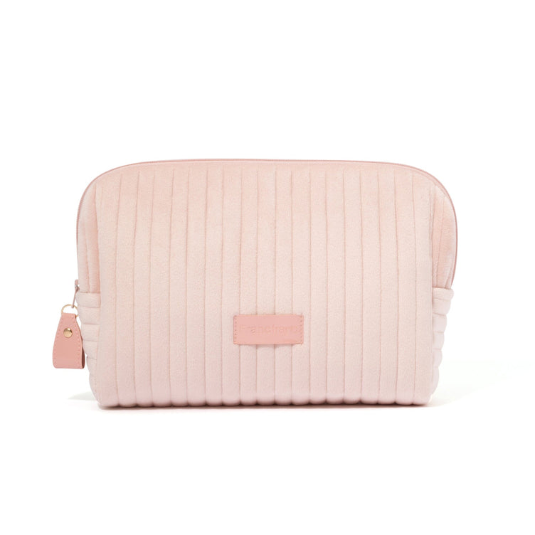 Stripe Quilt Pouch L  Pink