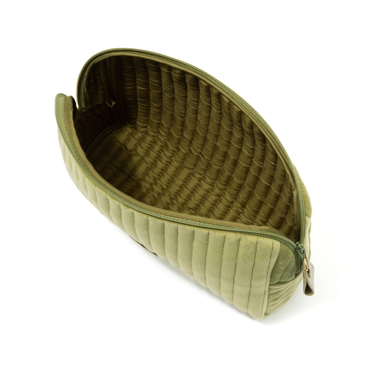 Stripe Quilt Pouch L  Green