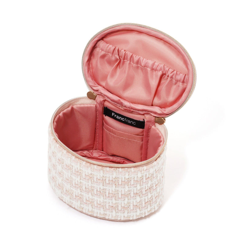 Tweed Vanity Pouch Mini Pink