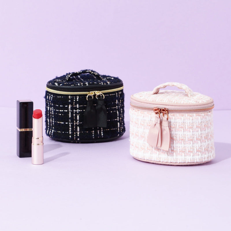 Tweed Vanity Pouch Mini Black