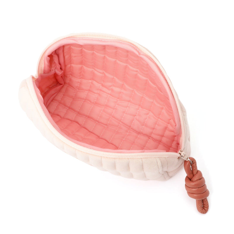 Quilted Pouch Stripe S Pink