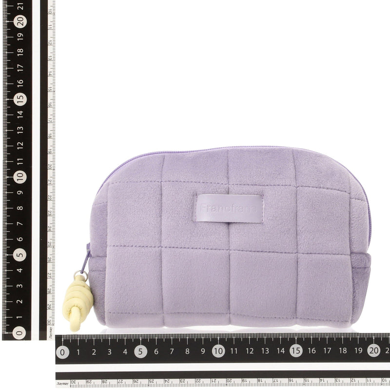 Quilted Pouch Checkered S Purple