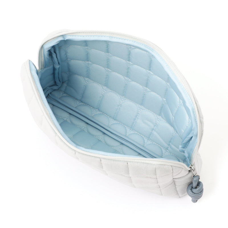 Quilted Pouch Arch L Light Blue