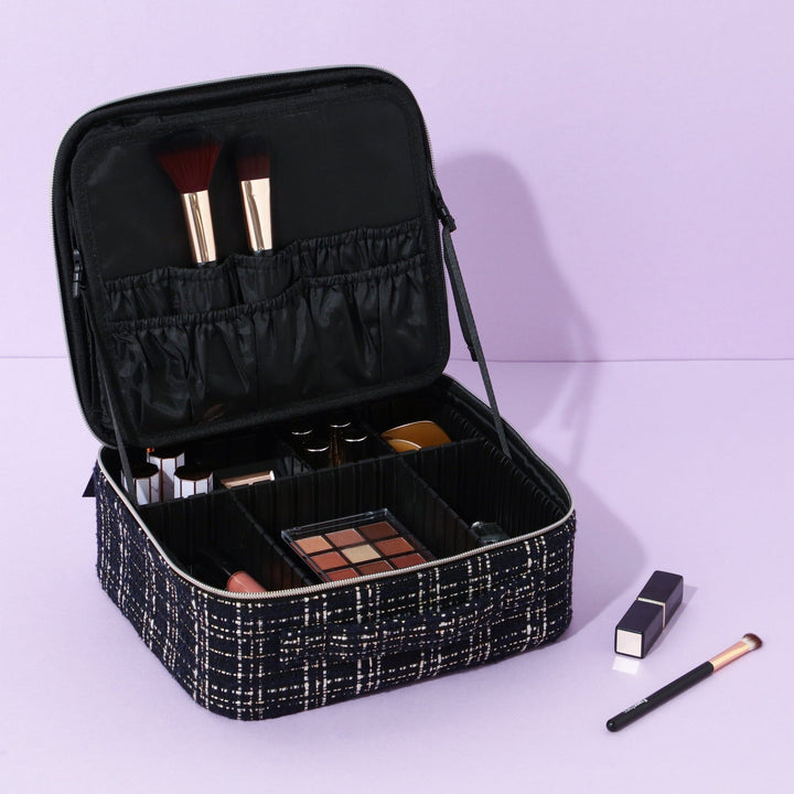 Tweed Vanity Makeup Bag Black – Francfranc Hong Kong